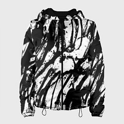 Женская куртка Чёрно-белая абстракция: нейросеть