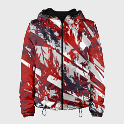 Женская куртка Яркий абстрактный узор для спорта