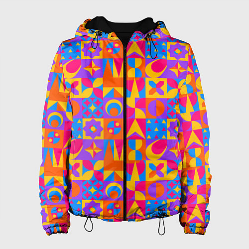 Женская куртка Нео-гео текстура / 3D-Черный – фото 1