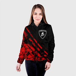 Куртка с капюшоном женская Lamborghini sport grunge, цвет: 3D-черный — фото 2