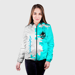 Куртка с капюшоном женская Cyberpunk 2077 gamer, цвет: 3D-черный — фото 2