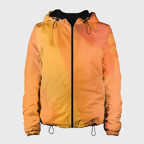 Женская куртка Рыжая абстракция / 3D-Черный – фото 1