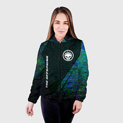 Куртка с капюшоном женская The Offspring glitch blue, цвет: 3D-черный — фото 2