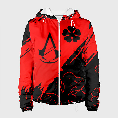 Женская куртка Assassins Creed logo clewer / 3D-Белый – фото 1