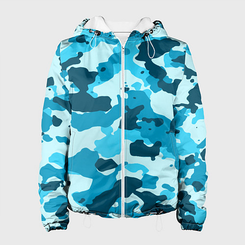 Женская куртка Военная текстура камуфляжа / 3D-Белый – фото 1