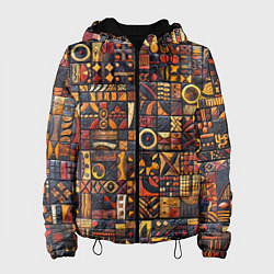 Женская куртка Африканский орнамент - резьба по дереву