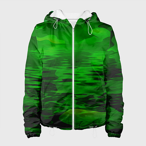 Женская куртка Камуфляж с водой / 3D-Белый – фото 1