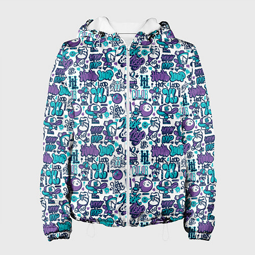 Женская куртка Граффити крючок и петля / 3D-Белый – фото 1