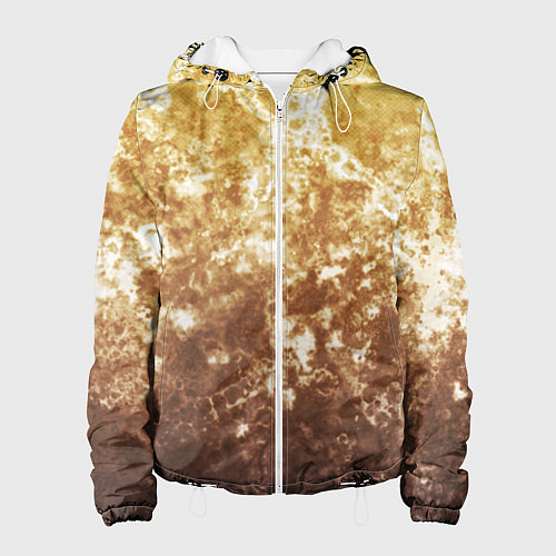 Женская куртка Абстракция - yellow sad weather / 3D-Белый – фото 1