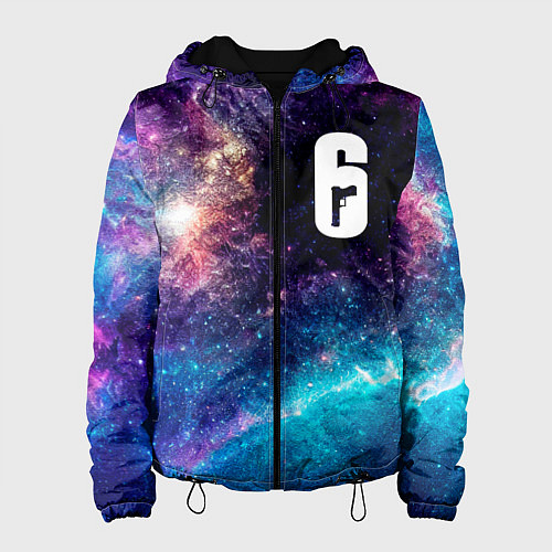 Женская куртка Rainbow Six space game / 3D-Черный – фото 1