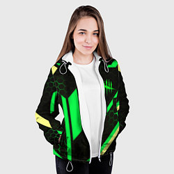 Куртка с капюшоном женская Dead by daylight geometry pattern, цвет: 3D-белый — фото 2