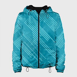 Женская куртка Абстракция светлые линии на зеленом фоне