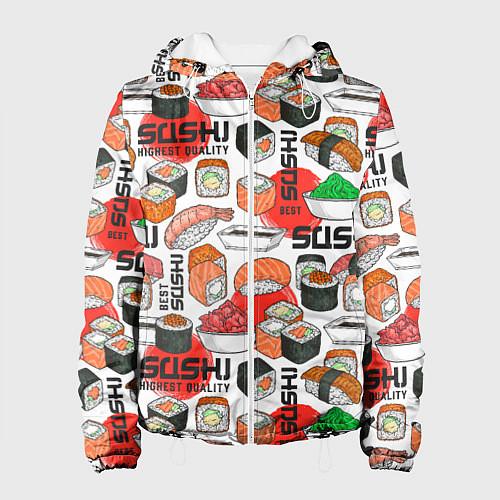 Женская куртка Суши высочайшего качества / 3D-Белый – фото 1