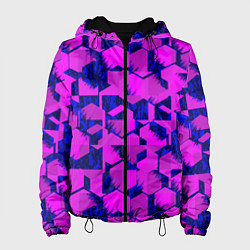 Женская куртка Абстракция темно фиолетовый геометрический фон