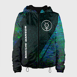 Женская куртка Marilyn Manson glitch blue