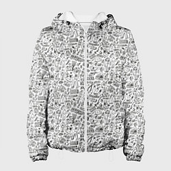 Женская куртка Дудл граффити рэперское - паттерн