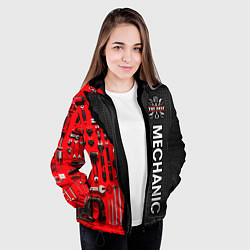 Куртка с капюшоном женская Лучший механик, цвет: 3D-черный — фото 2