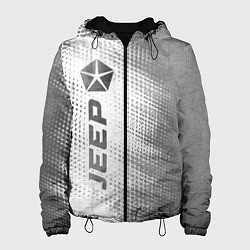 Куртка с капюшоном женская Jeep - white gradient по-вертикали, цвет: 3D-черный