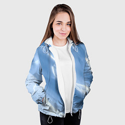 Куртка с капюшоном женская Снежный покров, цвет: 3D-белый — фото 2