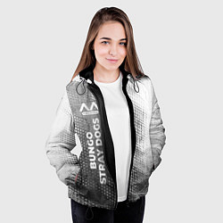 Куртка с капюшоном женская Bungo Stray Dogs - grey gradient по-вертикали, цвет: 3D-черный — фото 2