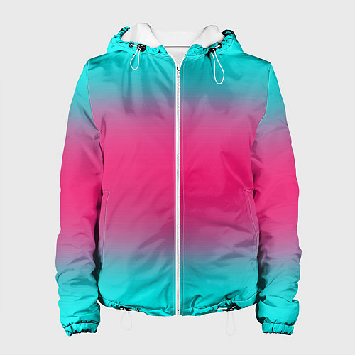 Женская куртка Градиент текстура неон / 3D-Белый – фото 1