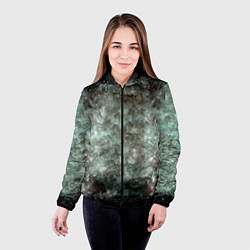 Куртка с капюшоном женская Лесной принт, цвет: 3D-черный — фото 2