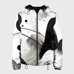 Куртка с капюшоном женская Нейросеть создала пейзаж, цвет: 3D-черный