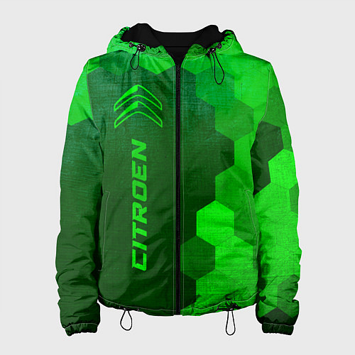 Женская куртка Citroen - green gradient по-вертикали / 3D-Черный – фото 1