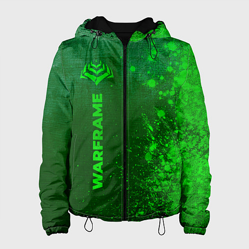 Женская куртка Warframe - green gradient по-вертикали / 3D-Черный – фото 1