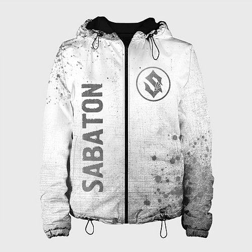 Женская куртка Sabaton - white gradient вертикально / 3D-Черный – фото 1