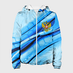 Женская куртка Герб РФ соты текстура