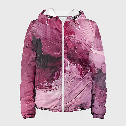 Женская куртка Розовые краски / 3D-Белый – фото 1