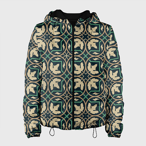 Женская куртка Геометрический узор арабеска / 3D-Черный – фото 1