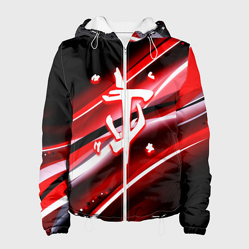 Женская куртка Doom logo geometry / 3D-Белый – фото 1