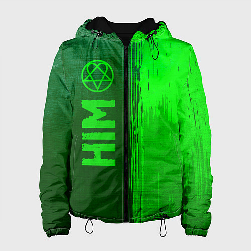 Женская куртка HIM - green gradient по-вертикали / 3D-Черный – фото 1