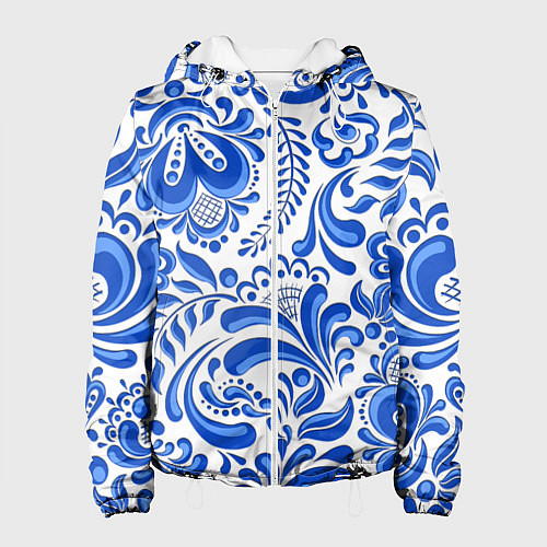 Женская куртка Русская гжель / 3D-Белый – фото 1