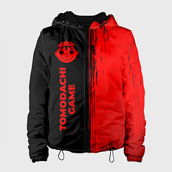 Куртка с капюшоном женская Tomodachi Game - red gradient по-вертикали, цвет: 3D-черный