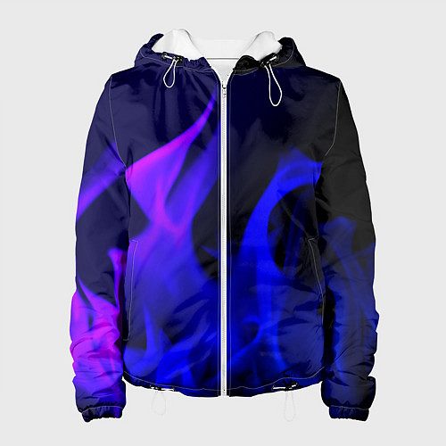 Женская куртка Неоновый огонь текстура / 3D-Белый – фото 1