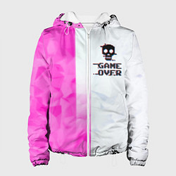 Женская куртка Game over pink abstraction
