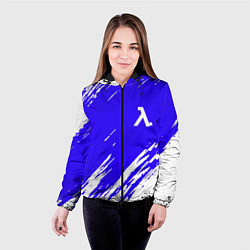 Куртка с капюшоном женская Half life белые краски, цвет: 3D-черный — фото 2