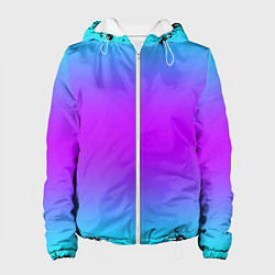 Куртка с капюшоном женская Градиент текстура неоновая, цвет: 3D-белый