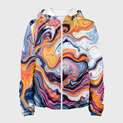 Женская куртка Жидкие разноцветные краски