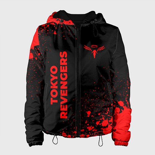 Женская куртка Tokyo Revengers - red gradient вертикально / 3D-Черный – фото 1