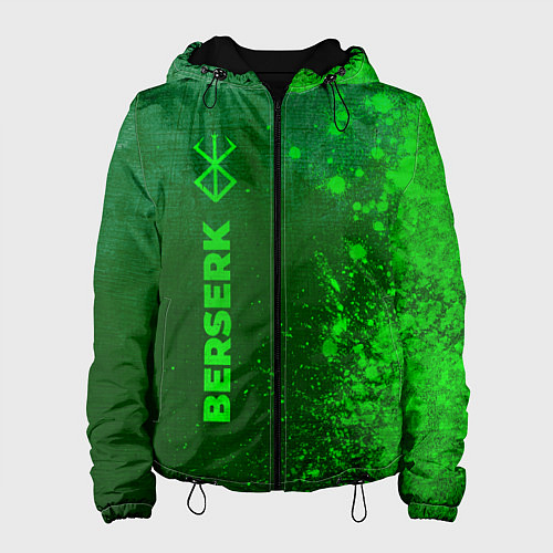 Женская куртка Berserk - green gradient по-вертикали / 3D-Черный – фото 1