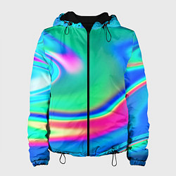 Женская куртка Неоновые голографические краски - светло-голубоват