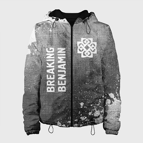 Женская куртка Breaking Benjamin - grey gradient вертикально / 3D-Черный – фото 1