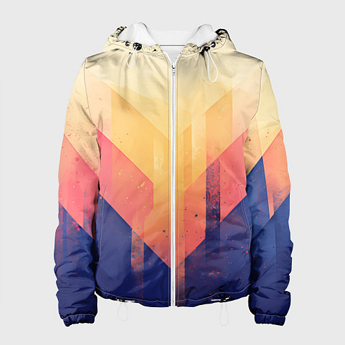 Женская куртка Abstract art - geometric shapes / 3D-Белый – фото 1