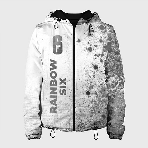 Женская куртка Rainbow Six - white gradient по-вертикали / 3D-Черный – фото 1