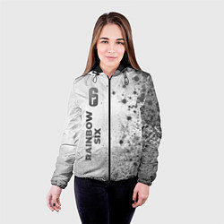 Куртка с капюшоном женская Rainbow Six - white gradient по-вертикали, цвет: 3D-черный — фото 2