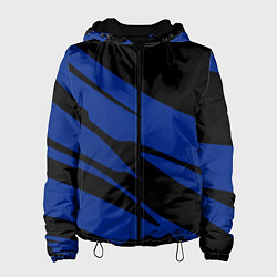 Женская куртка Чёрно-синий полосами